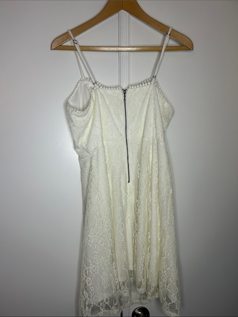 Ivory Lace Fit & Flare Midi Dress - Picture 6 of 7